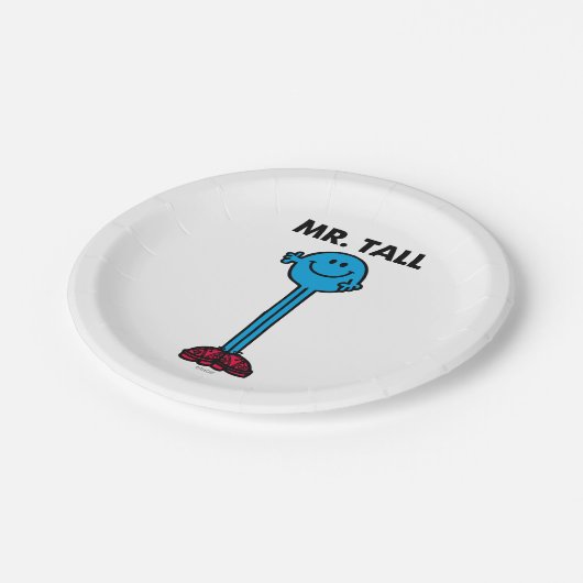 Herr Tall | STEHEND Pappteller (Schrägansicht)