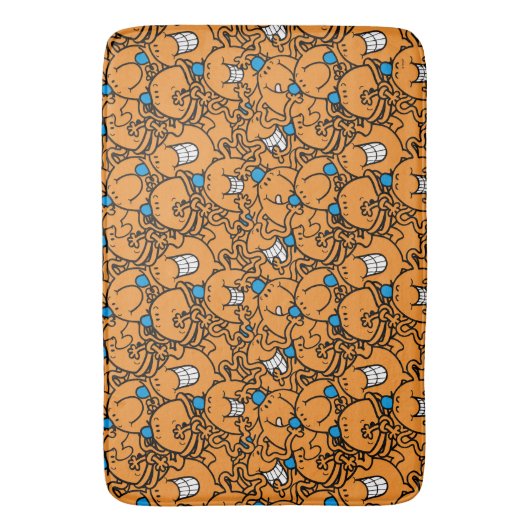 Herr Tickle | Orange Tickle Pattern Badematte (Vorderseite Vertikal)