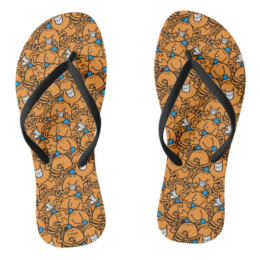 Herr Tickle | Orange Tickle Pattern Badesandalen (Fußbett)