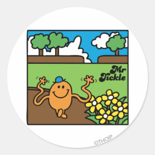 Herr Tickle Outdoor-Spaß Runder Aufkleber