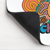 Herr Tickle | Psychedelische Wirbel, Sterne & Blum Mousepad (Ecke)