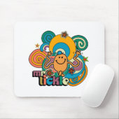 Herr Tickle | Psychedelische Wirbel, Sterne & Blum Mousepad (Mit Mouse)