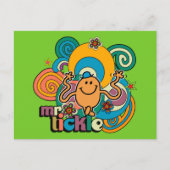 Herr Tickle | Psychedelische Wirbel, Sterne & Blum Postkarte (Vorderseite)