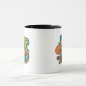 Herr Tickle | Psychedelische Wirbel, Sterne & Blum Tasse (Zentrum)