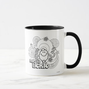 Herr Tickle Schwarze und Weiße Wirbel und Sterne Tasse