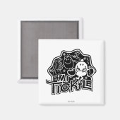 Herr Tickle | Schwarzer und weißer Spaß Magnet (Vorderseite/Rückseite)