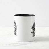 Herr Tickle | Schwarzer und weißer Spaß Tasse (Zentrum)