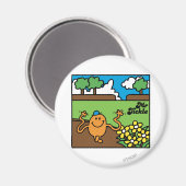 Herr Tickle | Spaß im Freien Magnet (Vorderseite/Rückseite)