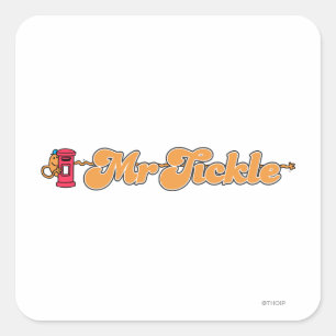 Herr Tickle Versteckt bleiben Quadratischer Aufkleber