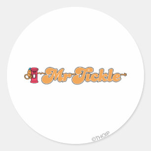 Herr Tickle Versteckt bleiben Runder Aufkleber