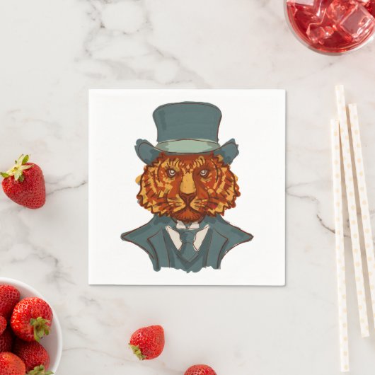 Herr Tiger Serviette (Beispiel)