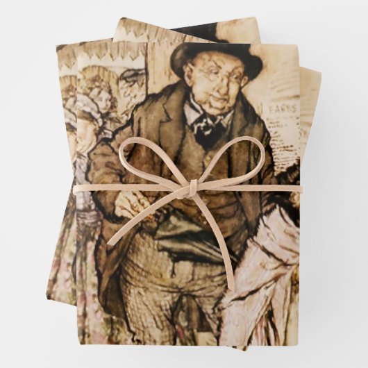 Herr Toad kauft ein Ticket von Arthur Rackham Geschenkpapier Set (Beispiel)