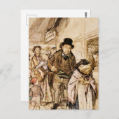 Herr Toad kauft ein Ticket von Arthur Rackham Postkarte (Vorne/Hinten)