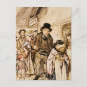 Herr Toad kauft ein Ticket von Arthur Rackham Postkarte (Vorderseite)
