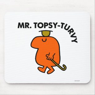 Herr Topsy-Turvy Hut und Spazierstock auf dem Ko Mousepad