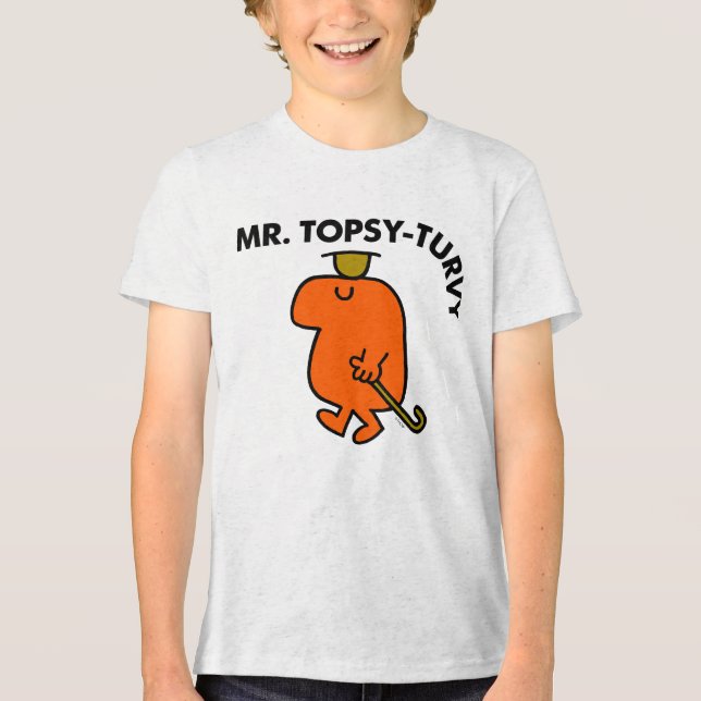 Herr Topsy-Turvy | Updown Hat & Cane Tri-Blend Shirt (Vorderseite)