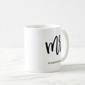 Herr Trendy Script Personalized Herr-Right | Kaffeetasse (VorderseiteRechts)