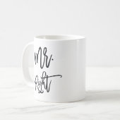 Herr Trendy Script Personalized Herr-Right | Kaffeetasse (Vorderseite Links)