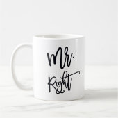 Herr Trendy Script Personalized Herr-Right | Kaffeetasse (Links)