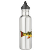 Herr Trout Whiskers' Brookie, Salvelinus fontinali Trinkflasche (Links)