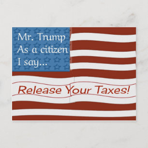 Herr Trump Tax Day Postcard Postkarte