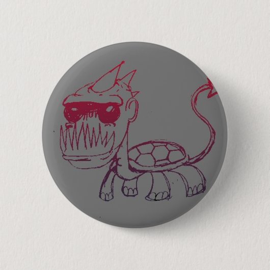 Herr Turtle Monster Button (Vorderseite)
