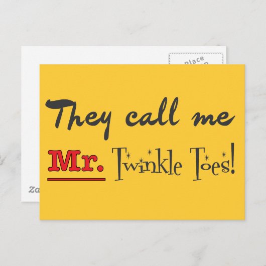 Herr Twinkle Toes Ballettgeschenke Postkarte (Vorne/Hinten)