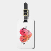 Herr u. Frau Aquarellherz Reise Gepäckanhängers | Gepäckanhänger (Vorderseite vertikal)