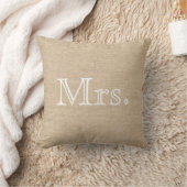 Herr u. Frau Burlap Pillow Kissen (Decke)