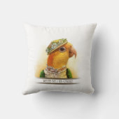 Herr u. Frau Caique Realistic Painting Kissen (Rückseite)