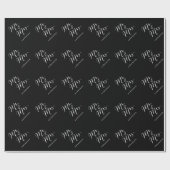 Herr-u. Frau-Classic Script Calligraphy Name Geschenkpapier (Flach)