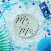 Herr-u. Frau-Classic Script Chic Calligraphy Pappteller (Party)