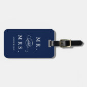 Herr u. Frau dem Gepäckanhänger in der Marine-| (Vorderseite horizontal)