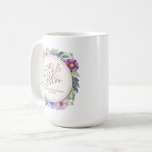 Herr-u. Frau-Elegant Floral Wedding Classic Tasse (Vorderseite Links)