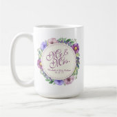 Herr-u. Frau-Elegant Floral Wedding Classic Tasse (Links)