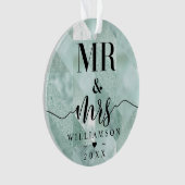 Herr u. Frau | elegantes schimmerndes tadelloses Ornament (Vorderseite)