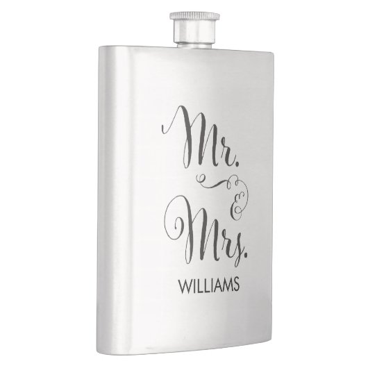 Herr u. Frau Fancy Script Flask Flachmann (Rechts)