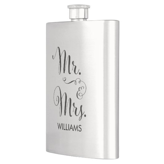 Herr u. Frau Fancy Script Flask Flachmann (Links)
