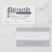 Herr-u. Frau-Handyman Bauunternehmer-Erbauer Visitenkarte (Vorne/Hinten)