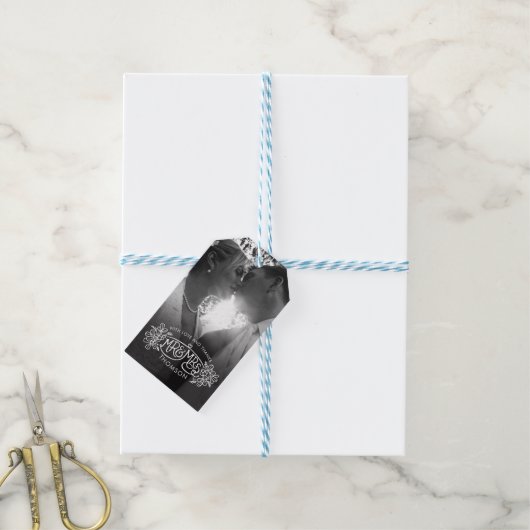 Herr u. Frau Jungvermählten Winter, denhochzeit Geschenkanhänger (Mit Garn)