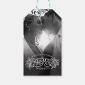 Herr u. Frau Jungvermählten Winter, denhochzeit Geschenkanhänger (Vorderseite)