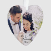 Herr u. Frau Personalized Foto Ornament W (Vorderseite)