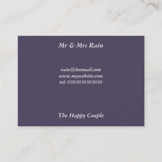 Herr u. Frau Rain Visitenkarte (Vorderseite)