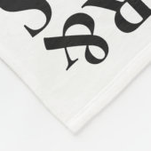 Herr u. Frau Schwarzweiss-Muster Fleecedecke (Ecke)