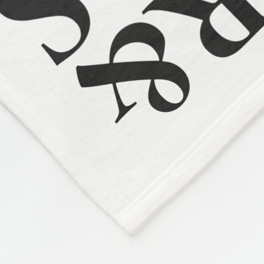 Herr u. Frau Schwarzweiss-Muster Fleecedecke (Ecke)