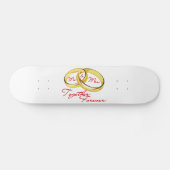 Herr-u. Frau-Together Forever Eheringe Skateboard (Horizontal)