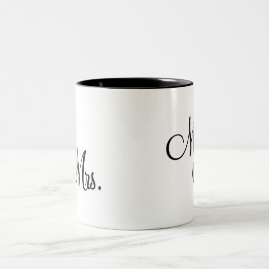 Herr- u. Fraucoffee Mug Geschenk Zweifarbige Tasse (Mittel)