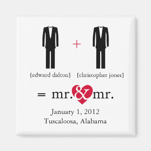 Herr u. Herr Do der Mathe-Save the Date Magnet