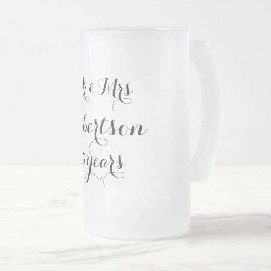 Herr und Frau 25. Mattglas Bierglas (VorderseiteRechts)