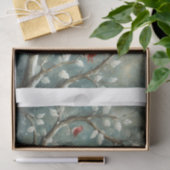 Herr und Frau Barn Owls im Winter Weihnachten Seidenpapier (Geschenk)